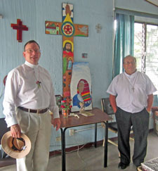 Bishop Graham visited with Bishop Gomez (right) in 2011 when a delegation from the Metro D.C. Synod visited Lutheran church sites in El Salvador.