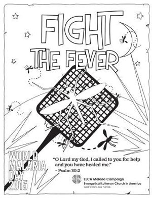 This coloring page is one of the items in the toolkit for congregations observing World Malaria Day!