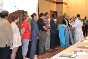 Installation to positions of synod leadership was part of our closing time in worship together.