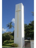 Cross over Peace Lutheran Church in Bermuda
