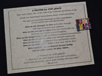 We spoke this "Prayer for JUST gRACE" after viewing video. Click to enlarge image.