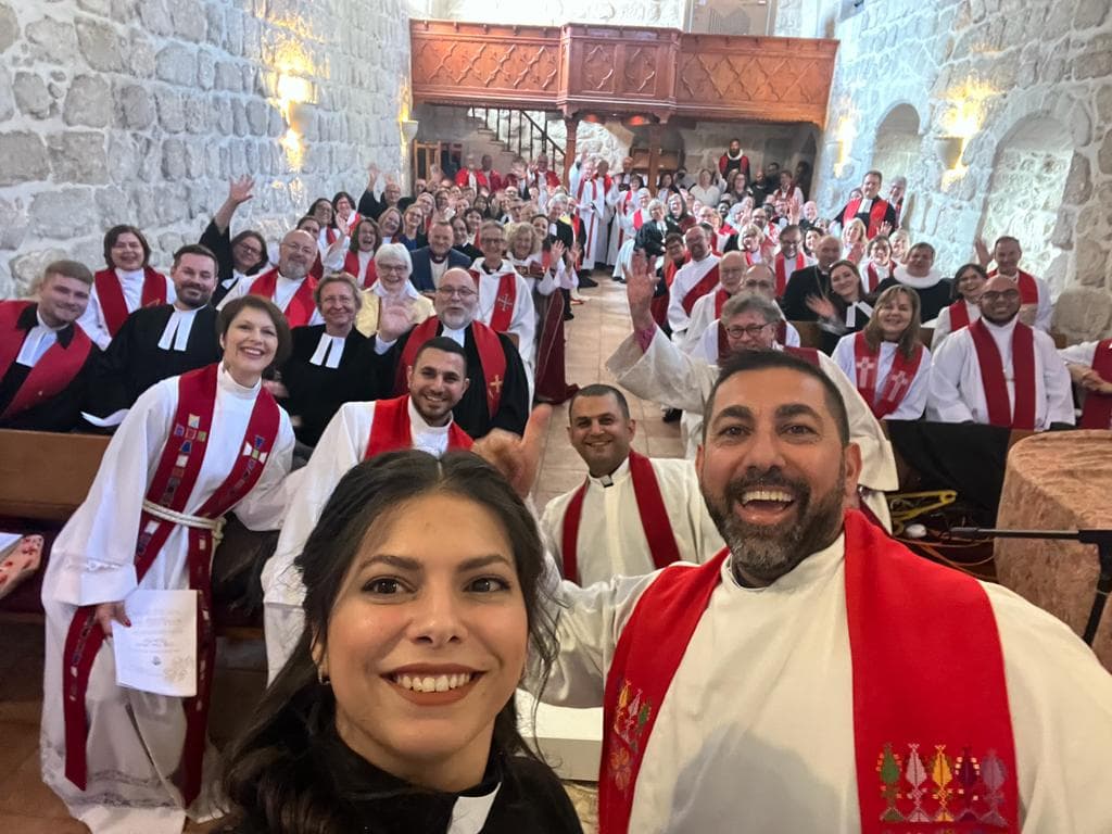Rev. Sally Azar in a selfie with other pastors and bishops